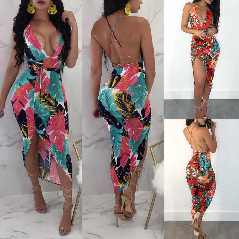 Best selling slim slimming beach casual print dress GTPD Global Trending Products Direct