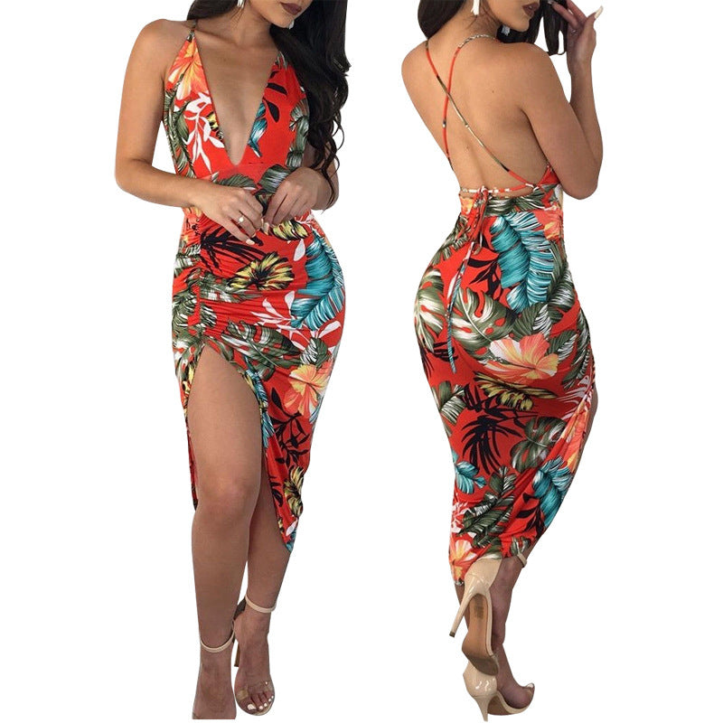Best selling slim slimming beach casual print dress GTPD Global Trending Products Direct