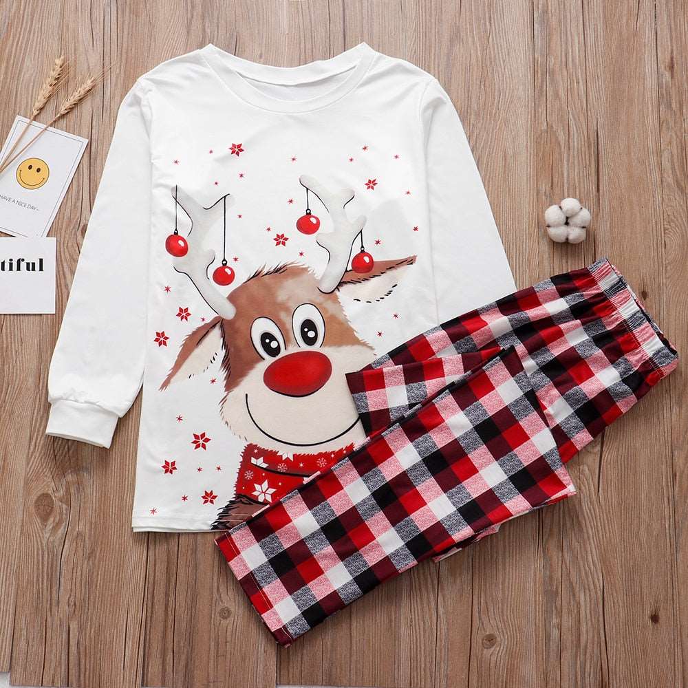 Christmas Family Matching Pajamas Adults Kids Family Matching Outfits Top+Pants 2PCS Xmas Sleepwear Pyjamas Baby Jumpsuit