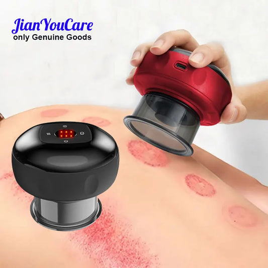 JianYouCare Medical Chinese Electric Vacuum Cupping Therapy Body Scraping Massage jars guasha Relieve professional Suction Cups GTPD Global Trending Products Direct