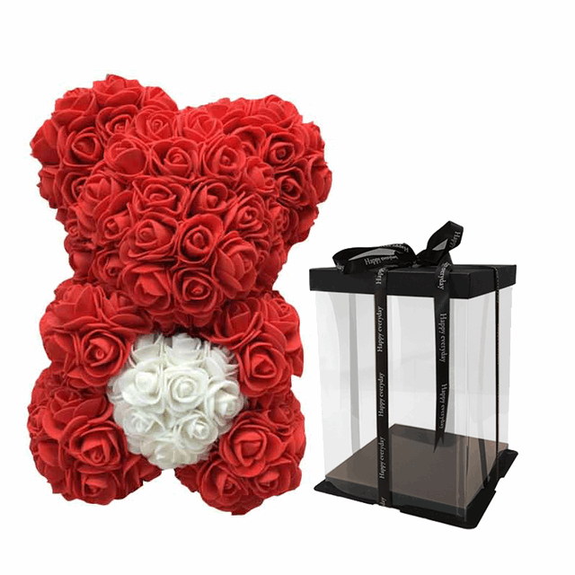 Valentine or Romantic Gift Teddy Bear or Unicorn Rose Flower Gift or Artificial Decoration