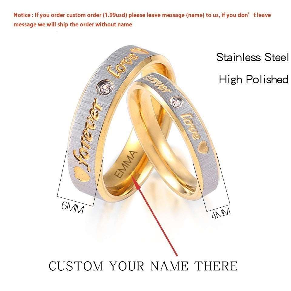 Customized Rings Men Women His & Her