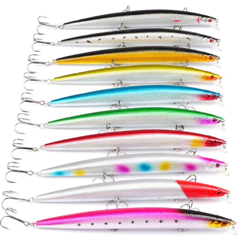 Fishing Minnow Lures Laser 18cm/24g Hard Crank baits Sea Wobbler