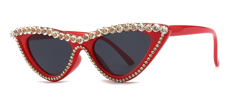 Luxury Diamond Ladies Cat Eye Sunglasses New Vintage Fashion High Quality Crystal Shades Sun Glasses Women Eyewear oculos de sol GTPD Global Trending Products Direct