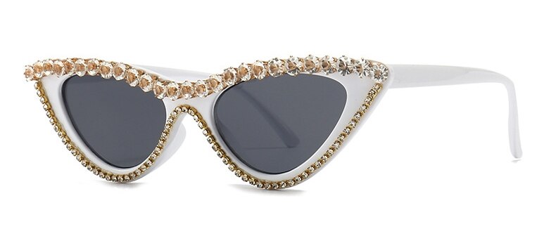 Luxury Diamond Ladies Cat Eye Sunglasses New Vintage Fashion High Quality Crystal Shades Sun Glasses Women Eyewear oculos de sol GTPD Global Trending Products Direct