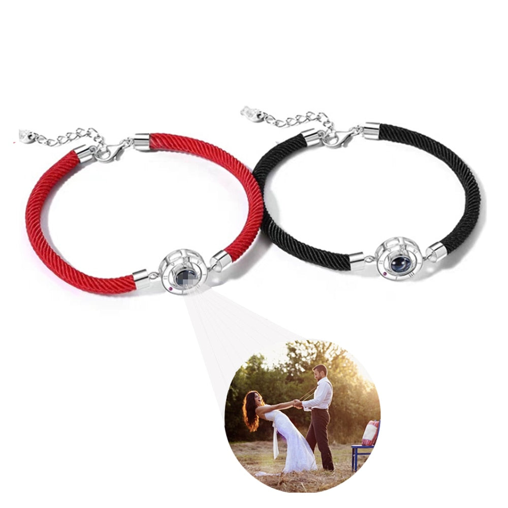 New Custom Photo Projection Bracelet Rope Bangles women men lovers gifts GTPD Global Trending Products Direct