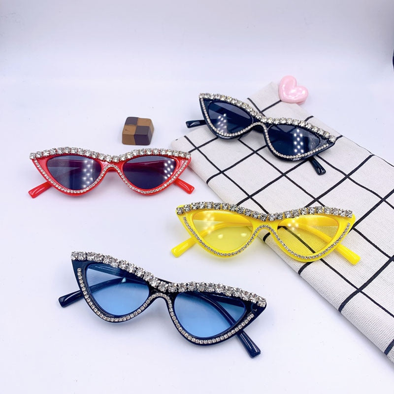 NEW Baby Sunglasses for Kids 1-8 Years Cute Party Sun Glsseses Diamonds Bling Frame UV400 Eyewear Children GTPD Global Trending Products Direct