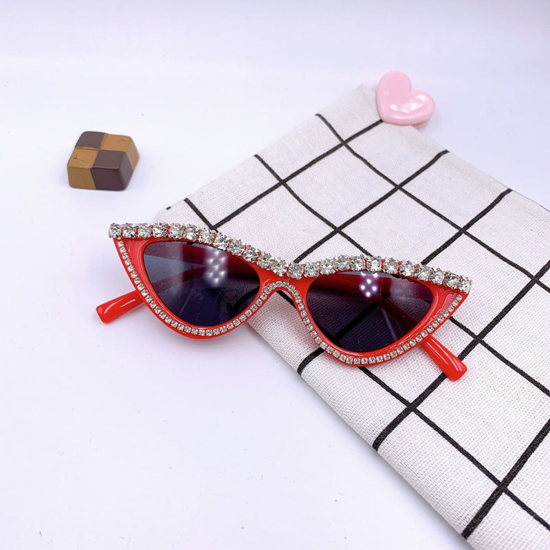 NEW Baby Sunglasses for Kids 1-8 Years Cute Party Sun Glsseses Diamonds Bling Frame UV400 Eyewear Children GTPD Global Trending Products Direct