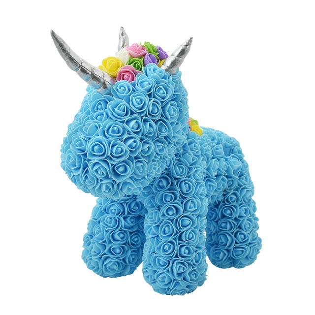 Valentine or Romantic Gift Teddy Bear or Unicorn Rose Flower Gift or Artificial Decoration GTPD Global Trending Product Direct