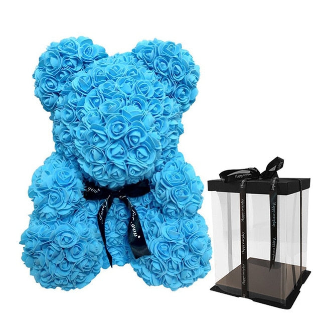 Valentine or Romantic Gift Teddy Bear or Unicorn Rose Flower Gift or Artificial Decoration GTPD Global Trending Product Direct