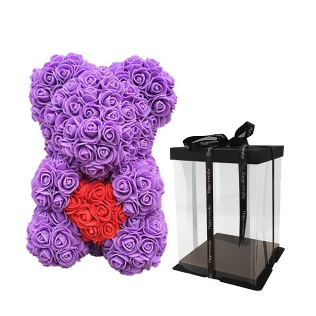 Valentine or Romantic Gift Teddy Bear or Unicorn Rose Flower Gift or Artificial Decoration GTPD Global Trending Product Direct