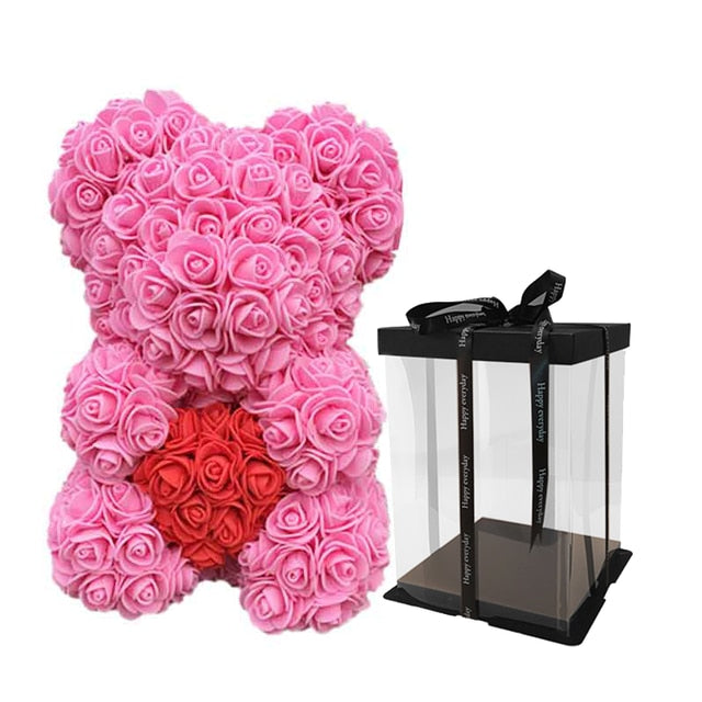 Valentine or Romantic Gift Teddy Bear or Unicorn Rose Flower Gift or Artificial Decoration GTPD Global Trending Product Direct