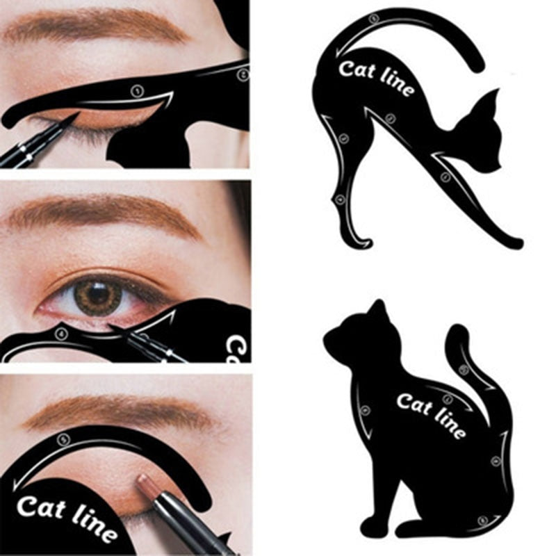 Eyebrow Cat Stencils Women Pro Eye Makeup Tool GTPD Global Trending Products Direct