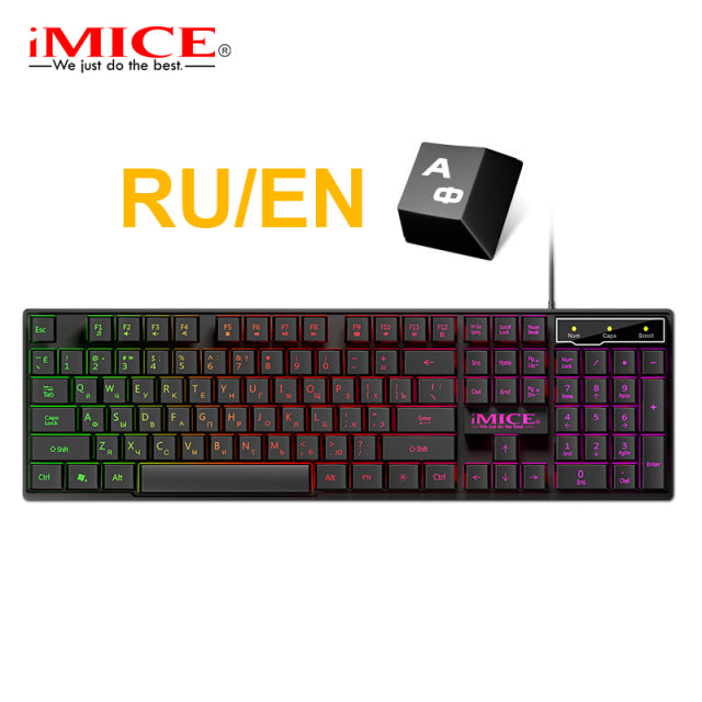 Gaming Keyboard RGB Backlit Keyboard With Silent Gaming Mouse Set Keyboard Mouse Gamer Kit For Computer Game PC Laptop GTPD Global Trending Products Direct