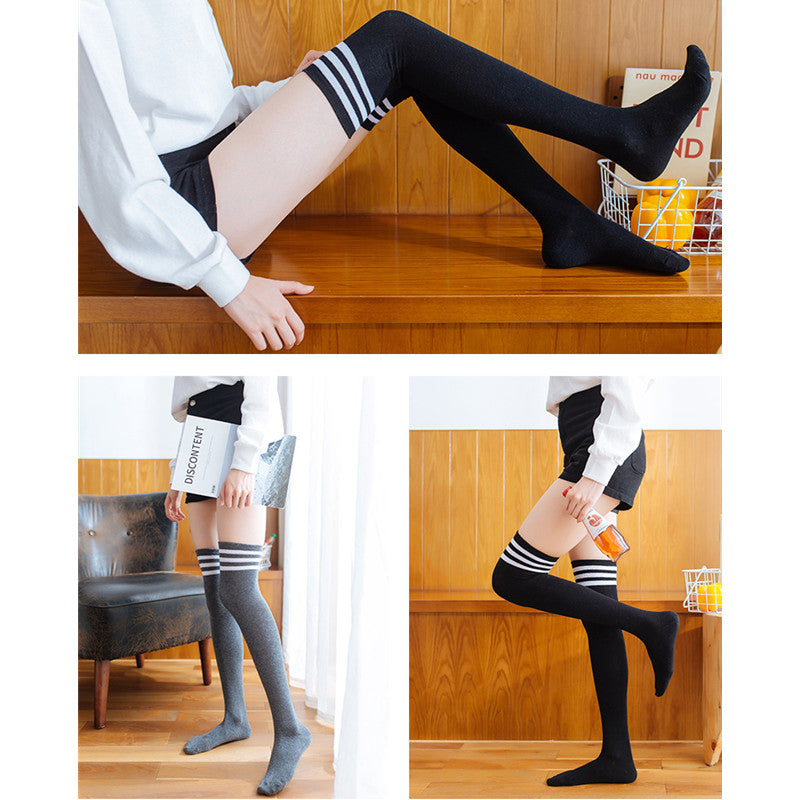 Women Warm Long Socks New Fashion Striped Knee Socks Girls GTPD Global Trending Products Direct