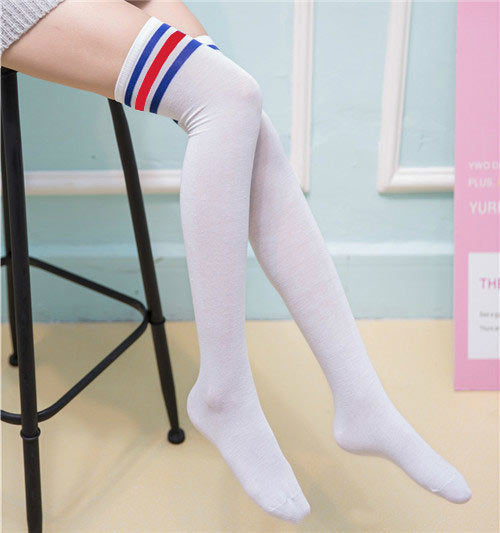 Women Warm Long Socks New Fashion Striped Knee Socks Girls GTPD Global Trending Products Direct