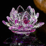 Lotus Flower Quartz Crystal Fengshui Ornaments or Figurines Wedding Party Decor Gifts GTPD Global Trending Product Direct