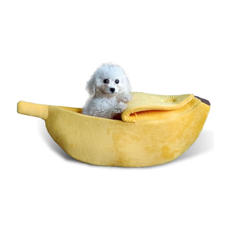 Cat Dog Banana Bed House Cozy Kennel Warm Portable Pet Basket GTPD Global Trending Products Direct
