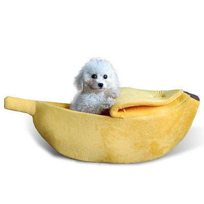 Cat Dog Banana Bed House Cozy Kennel Warm Portable Pet Basket GTPD Global Trending Products Direct