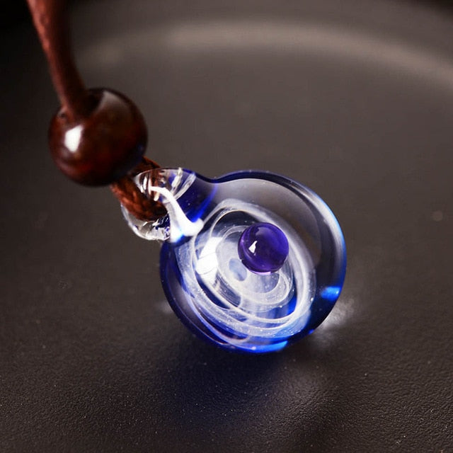 Necklace Nebula Cosmic Handmade Galaxy Glass Pendant with Rope Lucky Men Women Couple Jewellery GTPD Global Trending Product Direct